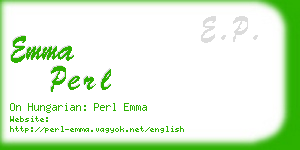 emma perl business card